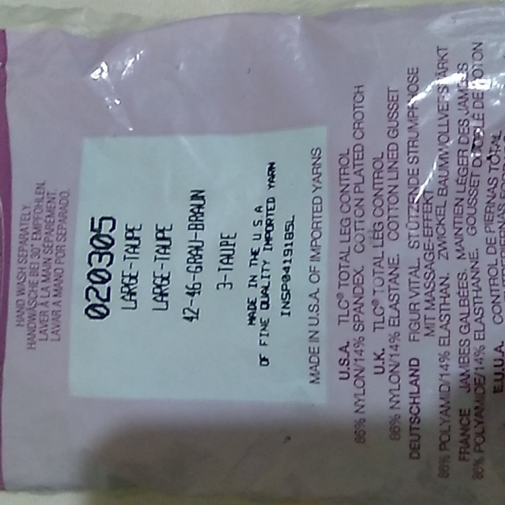Silkies large(2) and x-large(3)panty hose (New) lg/ taupe and x-lg barely black - Picture 6 of 10